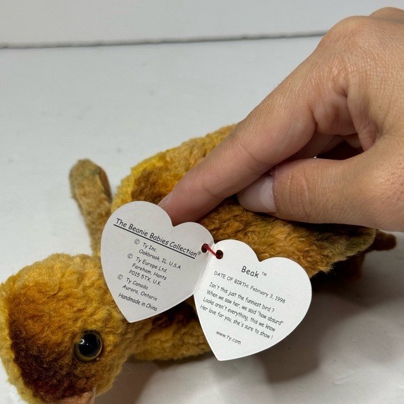 Ty Beanie Babies Collection Beak The Kiwi Bird Plush 1998 - Picture 5 of 7